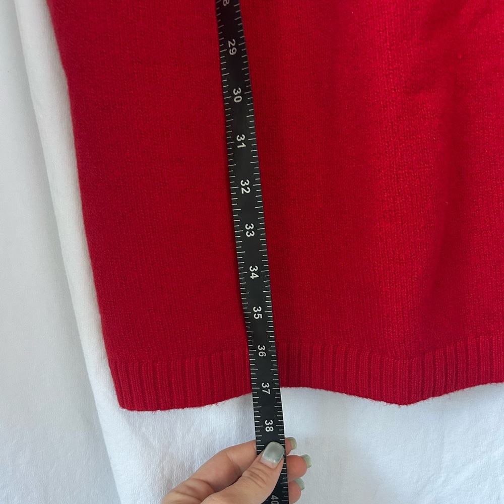 GAP CashSoft Mini Red Knit Short Sleeve Crewneck Sweater Dress Size Large NWT - Picture 11 of 11